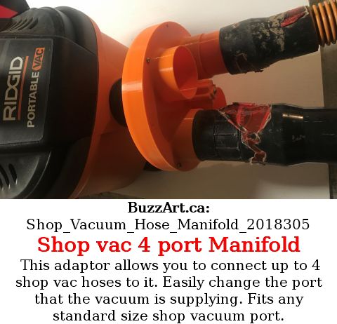 Shop vac 4 port manifold